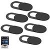 AISHTEC Copri Webcam, Untra Sottile 0.7mm Copertura Webcam Cover Slider per Computer Portatile, Laptop, PC, Tablet, Smartphones - 6 Pezzi (Nero)