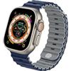 Anlinser Compatibile con Cinturino Apple Watch 49mm 45mm 44mm 42mm, Cinturini di Silicone Compatibile con Apple Watch Ultra 2/Ultra SE Serie 9 8 7 6 5 4 3(Blu Scuro/Grigio)