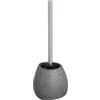 Wenko, scopino per WC, in ceramica, 12,5 x 38,5 x 12 cm, ceramica, grigio, 12,5 x 38,5 x 12 cm