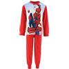 Sun City Marvel Spiderman - Pigiama Spiderman Maglia a Maniche Lunghe e Pantalone in Cotone per Bambini e Ragazzi (Rosso, 4 Anni)