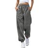 EBANKU Pantaloni Sportivi da Donna con Fondo Aderente con Tasche Tuta Tinta Unita Pantaloni Larghi in Vita Elastica per Hip Hop Casual, Palestra e Jogging