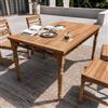 DEGHI Tavolo da esterno 150x90 cm in legno di teak - Jemmy