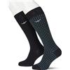 Emporio Armani 2 Paia di Calze Lunghe Eagle/Dots Casual Confezione da 2 Calzini, Nero, Taglia Unica (Pacco da 2) Uomo