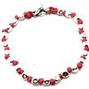 Spadarella Gioielli Spadarella spadino bracciale con pepite in argento 925 di diametro 5mm e cotone nautico fuxia.Fatto a mano.Unisex.Lunghezza 17cm.