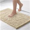 MIULEE Tappeto Bagno Antiscivolo in Ciniglia ad Alta Igroscopicità Tappeto da Bagno Super Morbido Lavabile in Lavatrice Tappeto Per Vasche Docce e Bagni 70x120cm Beige