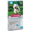 Bayer Advantix - Spot On per cani oltre 4 Kg fino a 10 Kg, 4 pipette da 1.0 ml, Antiparassitario per Zecche Pulci e Pidocchi