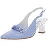 Soffice Sogno Décolleté slingback in pelle con morsetto e tacco 6,5 cm