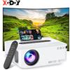 XGODY 2024 Proiettore Full HD1080P 4K TV Videoproiettore LED 12000 Lms Portatile HDMI