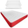 DUÉRMETE ONLINE - Materasso viscoelastico Lite reversibile 150 x 190 cm, [Regalo cuscini], antiacaro, antibatterico e ipoallergenico