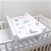 Baby Comfort Materassino fasciatoio con base rigida, 70 x 50 cm, adatto per lettini da 120 x 60 cm, unisex, con cuneo, anti rotolo, fasciatoio impermeabile con bordi rialzati (Aztec)