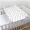 Baby Comfort Fasciatoio con base rigida per bambini, 70 x 50 cm, adatto per lettino da 120 x 60 cm, unisex, con zeppa, anti-rotolo, fasciatoio impermeabile, con bordi rialzati (stelle)