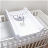 Baby Comfort Fasciatoio con base rigida per bambini, 70 x 50 cm, adatto per lettino da 120 x 60 cm, unisex, con zeppa anti rotolo, per neonati, impermeabile, con bordi rialzati (pigro bradipo pigro)