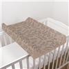 Baby Comfort Fasciatoio rigido con base rigida per fasciatoio, 70 x 50 cm, adatto per lettino da 120 x 60 cm, unisex, con cuneo, anti-rotolo, impermeabile, con bordi rialzati (fiori)