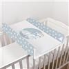 Baby Comfort Fasciatoio con base rigida per neonati, 70 x 50 cm, adatto per lettino da 120 x 60 cm, unisex, con cuneo, anti-rotolo, impermeabile, con bordi rialzati (amici)