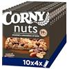 Hero Corny Nuts Barrette Arachidi e Cioccolato al Latte, Senza Olio di Palma, Fonte di Fibre, 4 Barrette da 24g, Confezione da 10 Scatole