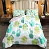 Loussiesd Set di biancheria da letto con dinosauri per ragazzi e bambini con graziosi animali della giungla Trapunta/trapunta 3D Dinoed Comforter per bambini e bambini per letto 135x200cm