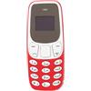 Vikye Telefono più Piccolo Al Mondo Vivavoce Bluetooth Dialer Doppia Scheda SIM GSM Sbloccato 2 in 1 Mini Telefono Cellulare (Rosso)