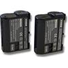 vhbw 2x batteria compatibile con Nikon Z f fotocamera (2000mAh, 7V, Li-Ion), infochip