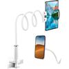Niumowa Supporto Tablet, Phone stand holder,Collo Oca Supporto Regolabile - Supporto per Tablet/smartphone/iPad/iPhone/Nintendo Switch/Tab/Mediapad/Kindle e Altri,Lunghezza Complessiva 39 Pollici(bianco)