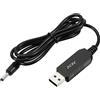 YOKIVE DC 5V a DC 9V USB Step Up Tensione Convertitore, Cavo Alimentazione con DC Jack 3,5 mm x 1,35 mm, Ottimo per Router,fotocamera, Auto Guida Registratore (Nero, 6W 1A)