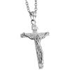 GTHIC Uomo in Acciaio Inossidabile Gesù Cristo Crocifisso Collane con Ciondolo Regalo di Gioielli Religioni, Collana in Argento da 70 cm