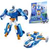 Super Wings 2-in-1 Mini World Aircraft Transforming Robot con effetti luminosi e sonori, giocattoli Transformable per bambini e bambine dai 3 anni in su