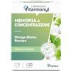 Vitarmonyl MEMORIA e CONCENTRAZIONE - Ginkgo Biloba e Bacopa - Favorisce la Memoria e la Concentrazione - Microcircolo - Antiossidante - 30 capsule
