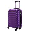 R.Leone Valigia EasyJet 45x36x20 cm Trolley Bagaglio a mano in ABS 4 Ruote (Viola, 2026 Valigia 50x33x19,5 cm)