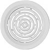 MKK Bocchetta di ventilazione/scarico in plastica - Set di 4 - rotonde - Dimensioni coperchio: 60 mm - Bianco