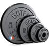 GOTEN | Dischi - Ghisa - 50 mm/Olimpico - 4 x 2,5 kg - Nero - Prodotti in Francia | Bodybuilding/Fitness