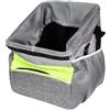 POPETPOP Trasportino Anteriore per Animali Domestici Cestino per Cani in Tessuto Oxford Design Pieghevole Ventilazione a Rete Capacità Conversione in Borsa Grigio