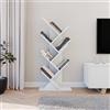 ComfortCove Albero Libreria da Scrivania e da Terra, 7 Ripiani, Bianco