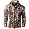 FENG Giacca tattica per uomo Giacca softshell Giacca mimetica militare Giacca in pile softshell impermeabile autunno inverno (Black Pattern,XL)