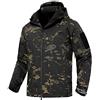 VADOOLL® Giacca tattica da uomo Softshell Fleece Cappotto esterno con cappuccio Giacca invernale calda Giacca militare tattica Softshell (CP BLACK,XS)