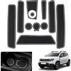 GAFAT 2018-2021 Renaul-t/Dacia Duster Tappetini Antiscivolo, Tappetini in Gomma per Console Centrale, Portabicchieri, Custodie, Tappetini per le Cuciture della Porta [Non per 2022] (Bianco)