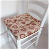 Confezioni Giuliana N. 6 CUSCINI COPRI SEDIA coprisedia PER CUCINA CUORI ROSSO tirolese tirolo 40x40