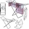 KADAX Stendibiancheria Multifunzione 3 in 1, Stendibiancheria da Pavimento in Acciaio con Design Modulare, Stendino Pieghevole da Ringhiera (Nero)