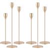 HAOYULUO Set di 6 Portaandele da tavolo,Candelabro in metallo,33/29/23cm,Decorazione vintage, portacandele nuziali,adatto per cene romantiche a lume di candela, anniversari, feste di matrimonio
