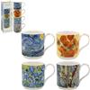 The Leonardo Collection Lesser & Pavey - Set di 4 tazze impilabili dal design britannico per tutte le cucine, tazze impilabili per cucine moderne con bei disegni (Van Gogh Stacking S4)