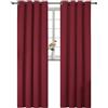 YSTELLAA Tende 100% Oscuranti Per Interni 2 Pezzi, 140×280cm, Effetto Lino, Tende Termiche, Con Anelli, Tenda Termica Isolante Freddo E Caldo, Fonoassorbenti, Moderne, Rosso