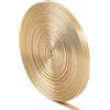 Gorgecraft 5mX6mm Cinghie Piatte In Pelle Metallizzata Cordoncino In Pelle Lucida Cuoio Lucido Dell'Unità di Elaborazione Striscia di Pizzo Stringa di Perline Nastro Artigianato Forniture Finte, Oro