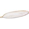 Diko.style® - Vassoio Decorativo Legno e Centrotavola Moderno Design | svuotatasche design moderno e Portacaramelle, Bianco con Dettagli Oro, 40x15x2,5cm