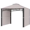 VivaGarden Gazebo Giardino 3x3 mt Tenda Parasole Laterale Altezza 288 cm colore Cachi