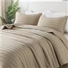 R.SHARE Copriletto Matrimoniale Estivo 225 × 260 cm, Beige Trapunta Matrimoniale Primaverile, 100% Microfibra Trapuntato, Coperta Divano Giorno Ultra Morbida OEKO TEX(senza federa)