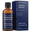 Mystic Moments | PIPERITA MENTHA Olio essenziale 100 ml - olio puro e naturale per diffusori, aromaterapia e massaggio miscele senza OGM vegano