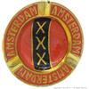 Amsterdam Ashtray ORIGINAL AMSTERDAM METAL GOLD ASHTRAY XXX FLAG : POSACENERE ROTONDO IN METALLO DA TAVOLO | IDEA REGALO