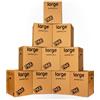 StorePAK Scatole grandi e resistenti, 107 litri, altezza 540 x larghezza 446 x profondità 446 mm, colore: marrone