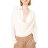 PINKO BLUSA DRAPPEGGIATA MISTO SETA - 103200A1O8 - beige