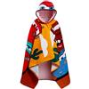 Disney Accappatoio con cappuccio Cars in 100% cotone per bambini, travestimento da Lightning McQueen, poncho, asciugamano da spiaggia e da bagno, avvolgente da nuoto
