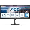 Aoc Monitor PC 34 Pollici Wide Quad HD 21:9 100 Hz HDMI - CU34V5CW